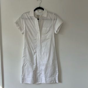J. Crew | White Mod Shirt Dress XS